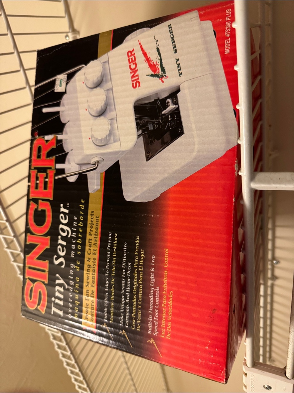 Singer Tiny Serger Sewing Machine - in original box w/price tag